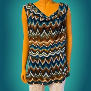 VALERIE BERTINELLI Flame Print Top